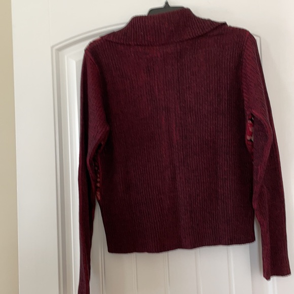 NWOT Italian Zipper Floral Sweater - Picture 5 of 6